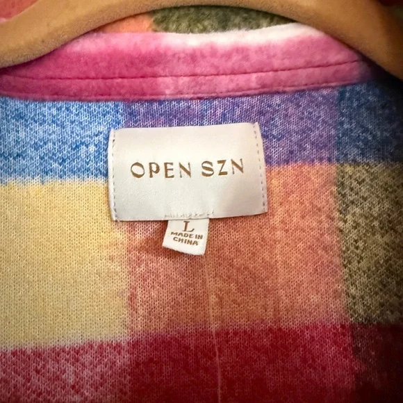 Colorful Plaid Shacket - Picture 2 of 2